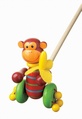 Orange Tree Toys Monkey Push Along